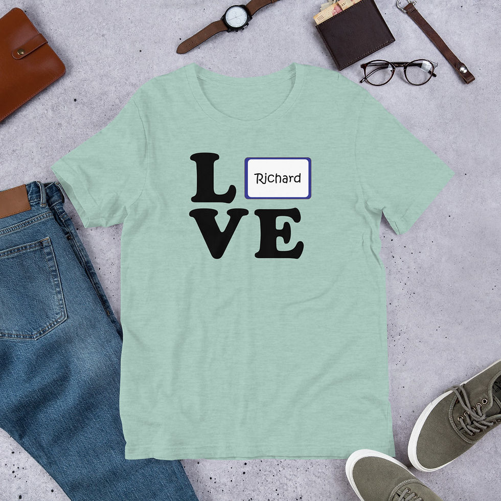 Thumbnail: Unisex Short-Sleeve T-Shirt-Love/Richard