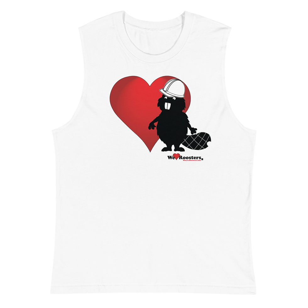 Thumbnail: Unisex Muscle Shirt-Heart/Beaver Construction