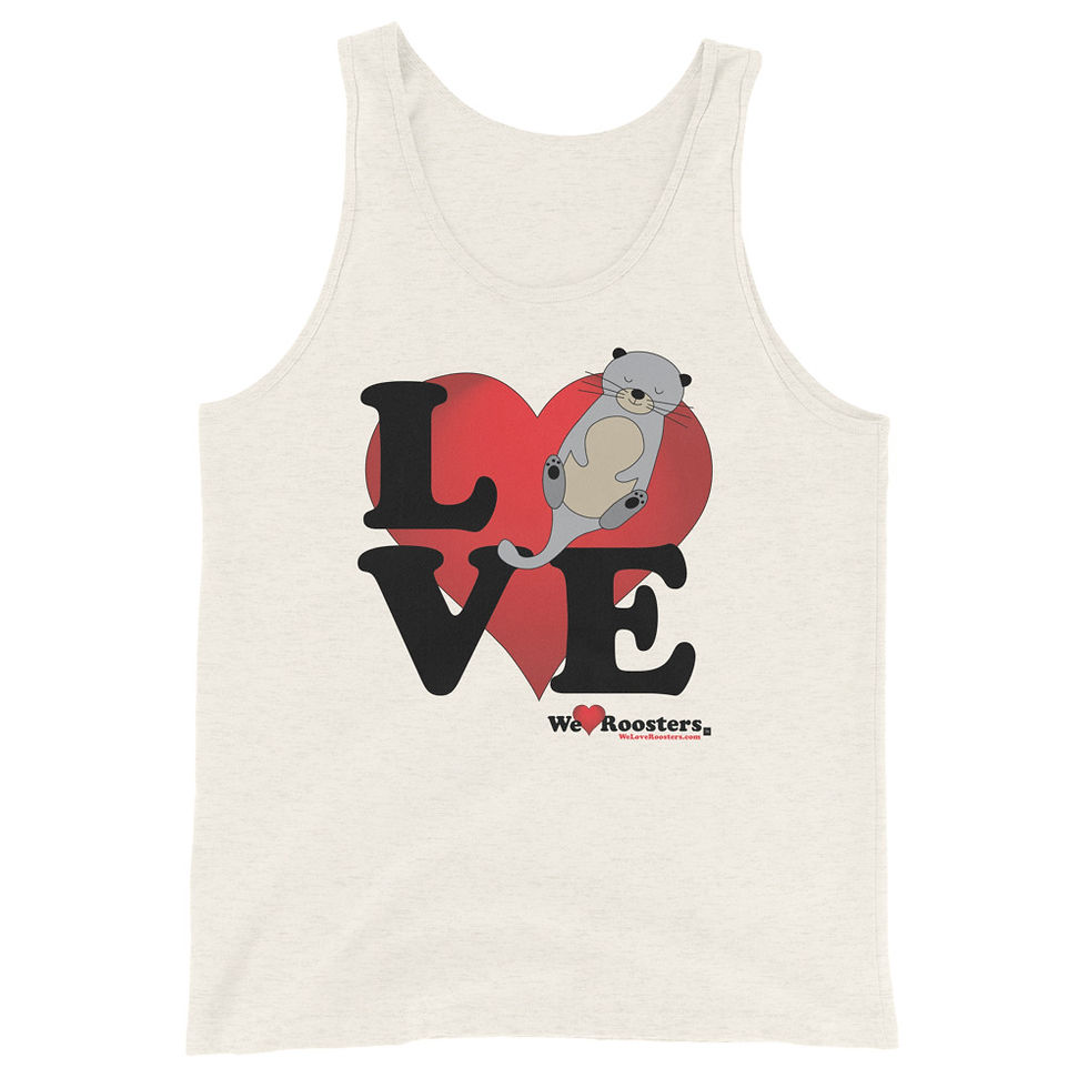 Thumbnail: Unisex Tank Top-Love/Otters