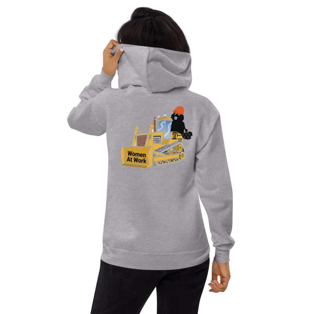 Women's fleece hoodie - Beaver/Bulldozer