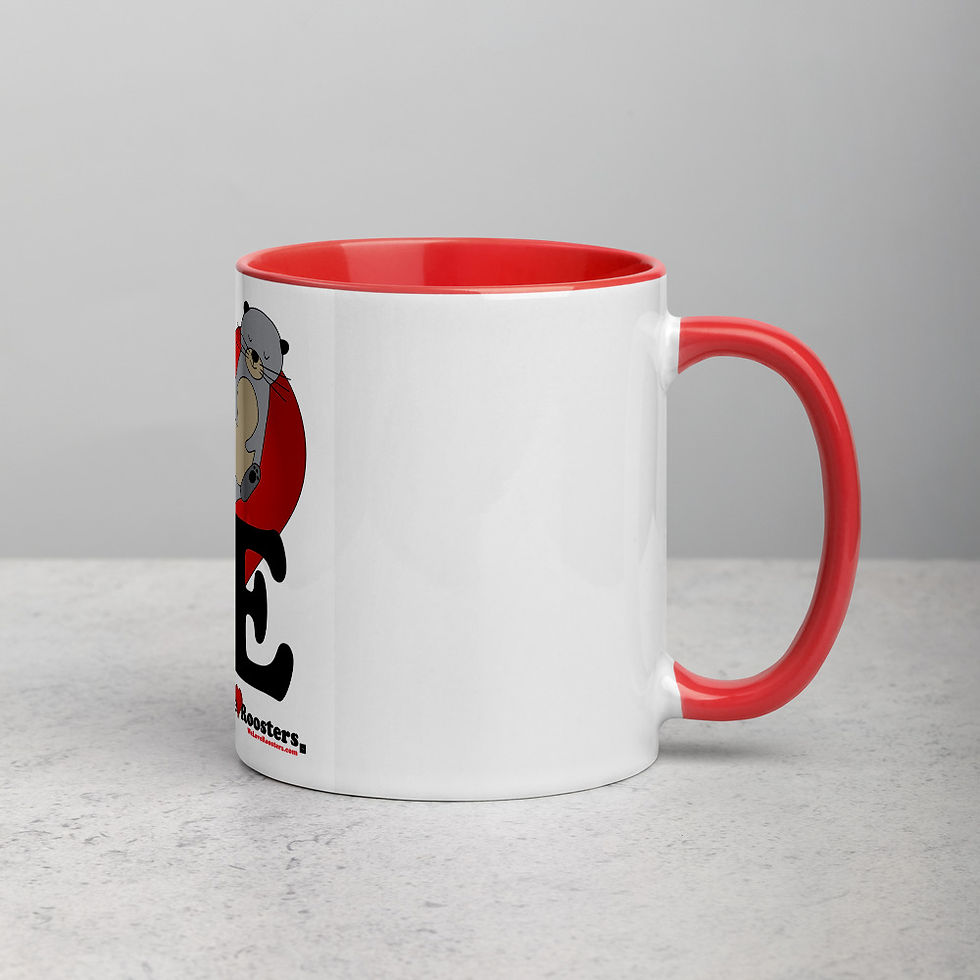 Thumbnail: Mug with Color Inside-Love/Otters