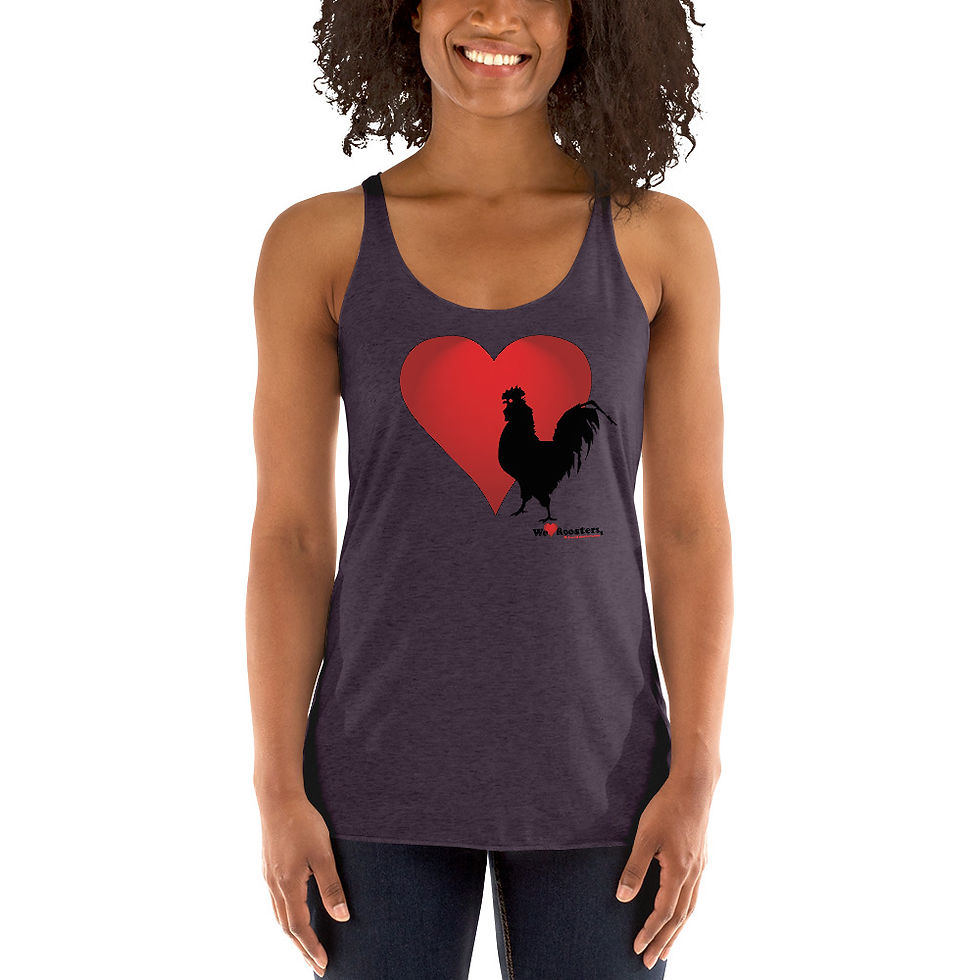 Thumbnail: Women's Racerback Tank-Heart/Rooster