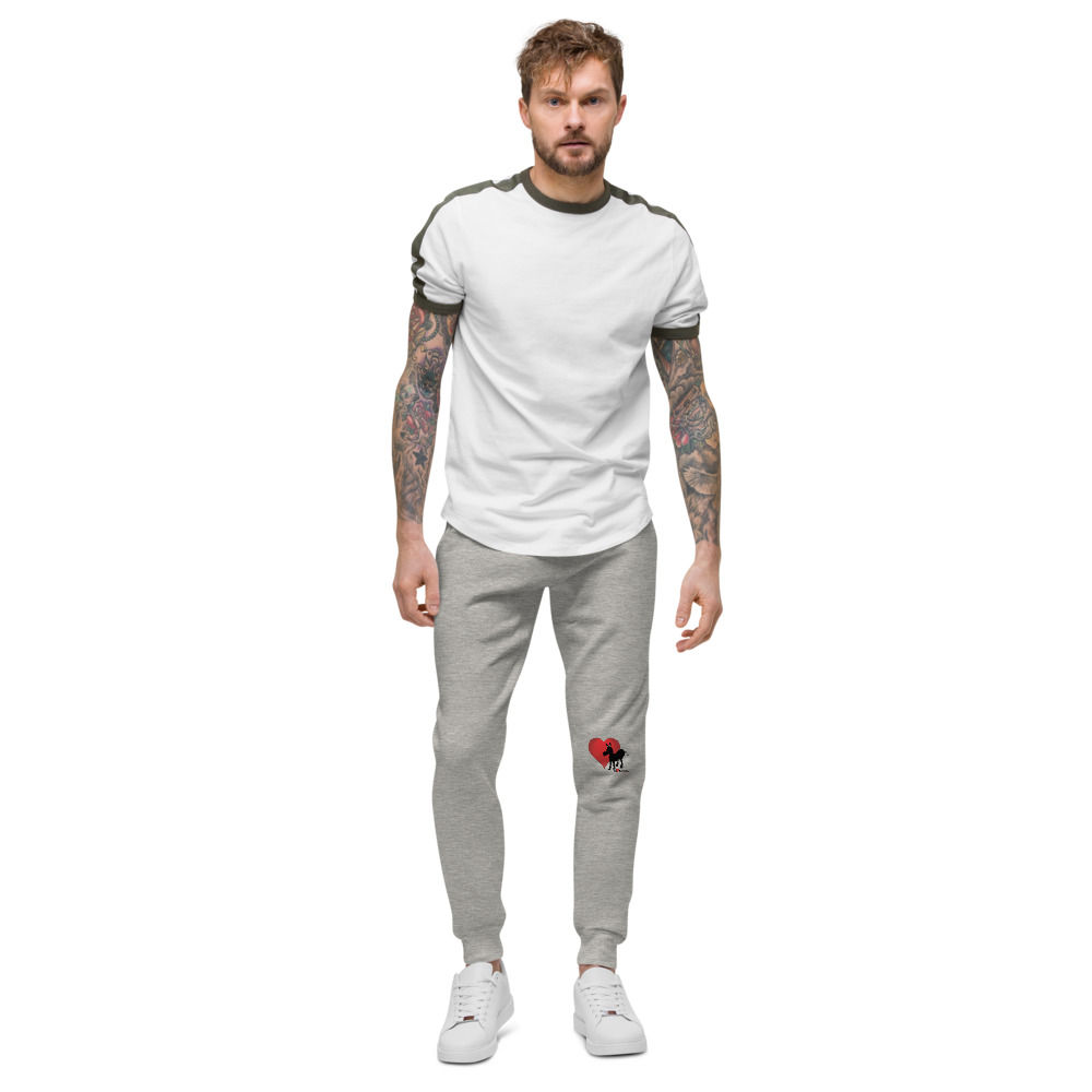 Men's fleece sweatpants-Love/Donkey