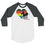 Thumbnail: Men's 3/4 sleeve raglan shirt-Heart/Donkey Pride Series