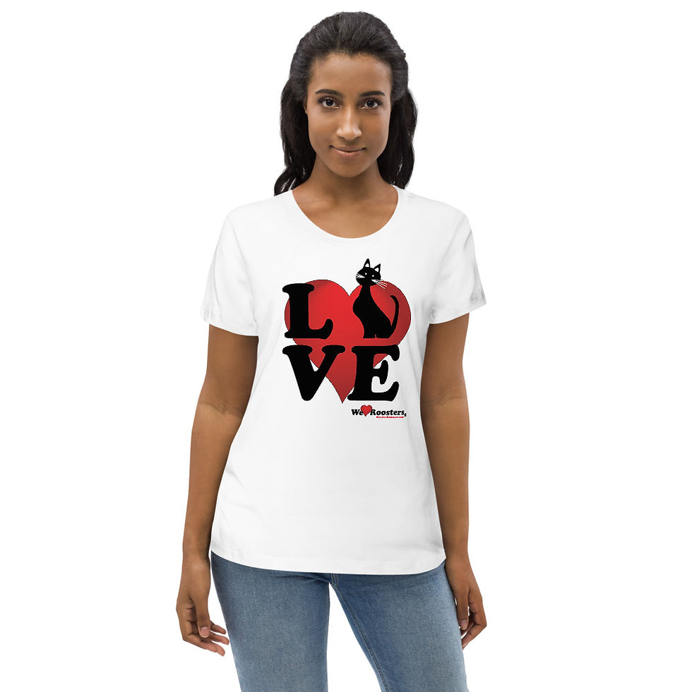Thumbnail: Women's fitted eco tee-Love/Kitty