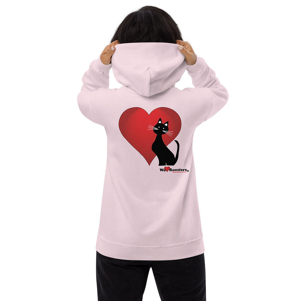 Thumbnail: Women's fleece hoodie -Heart/Kitty