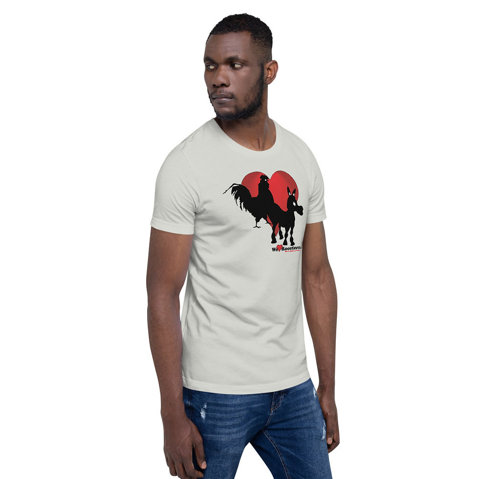 Thumbnail: Men's Short-Sleeve T-Shirt-Rooster on Donkey