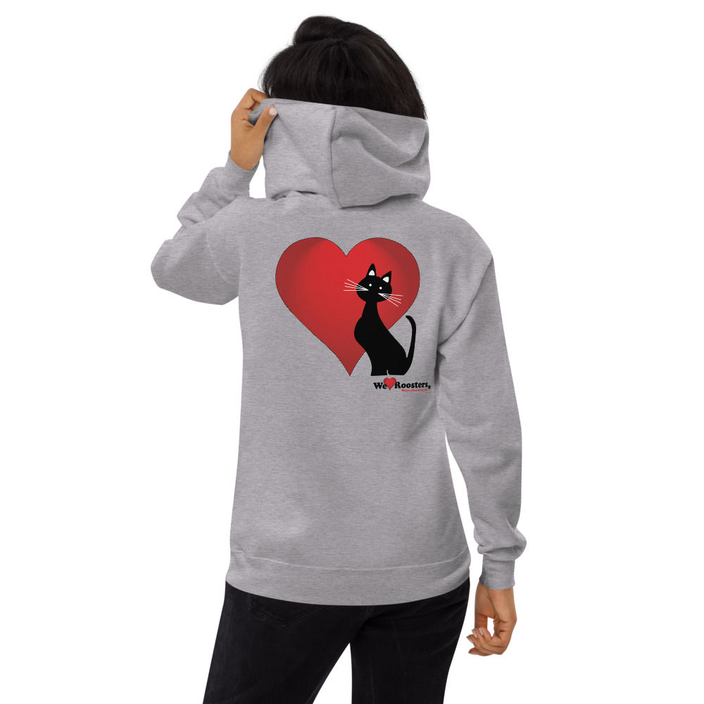 Women's fleece hoodie -Heart/Kitty