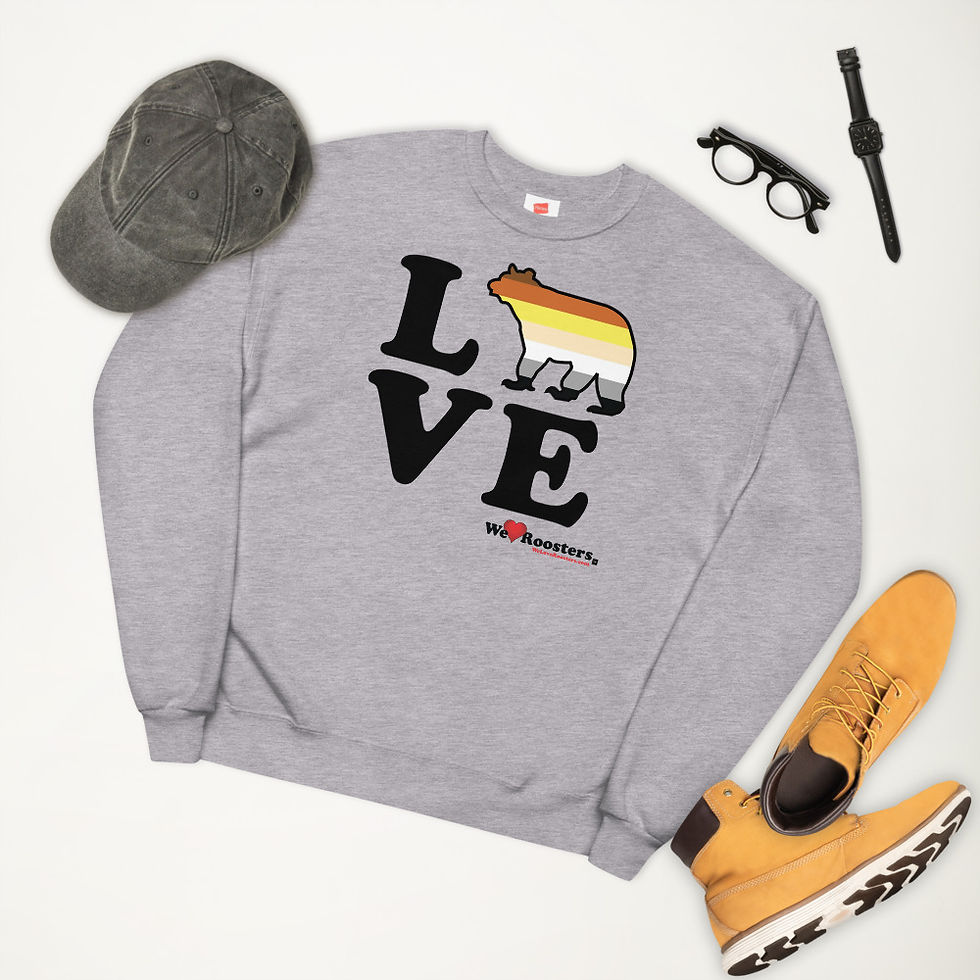 Thumbnail: Men's fleece sweatshirt-Love/Bears