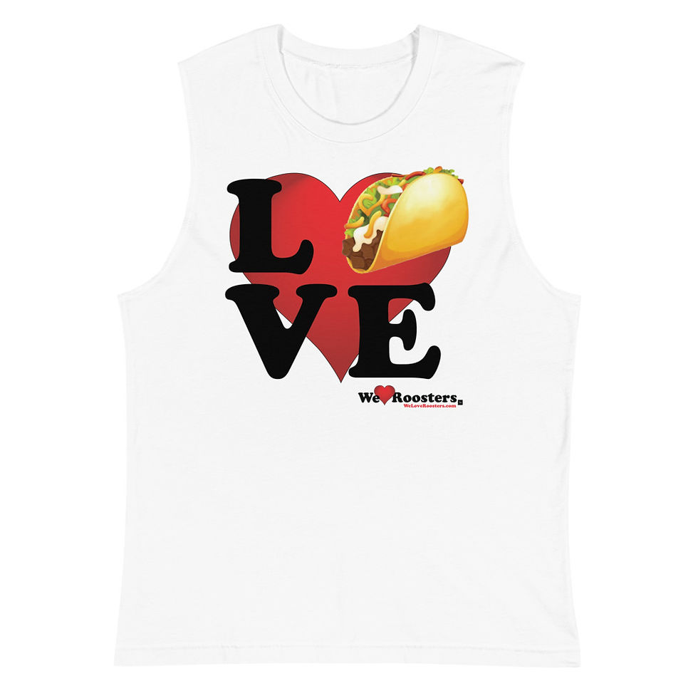 Unisex Muscle Shirt - Love/Tacos