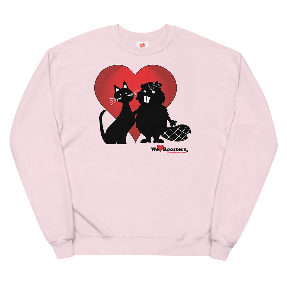 Thumbnail: Women's fleece sweatshirt-Beaver/Kitty