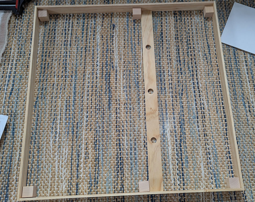 Mock up of outer wood framing system. Would need to add four more blocks to the system for rigidity once the foam was placed.