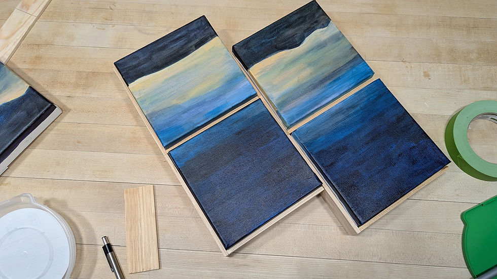 Mock up with Canvases in place