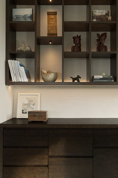 Bespoke open shelving for high end interiors