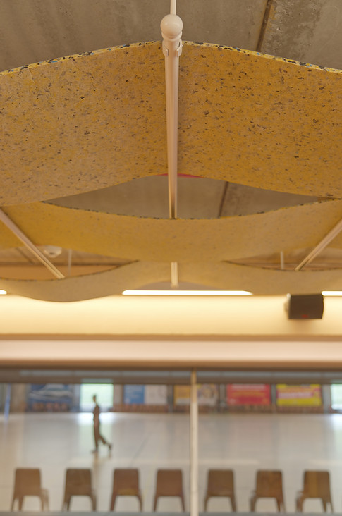 Autex acoustic ceiling in a social cafe 