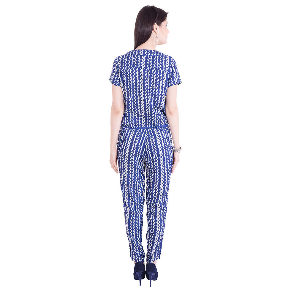 Thumbnail: Natura Jumpsuit Viscose Print Blue