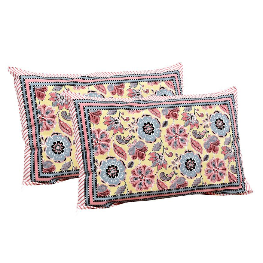 Thumbnail: Premium Cotton Ethnic Bedsheet with 2 Pillow Covers King Size