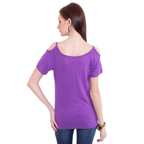 Thumbnail: Guntur T-Shirt Style Top Slub Jersey Cotton Purple