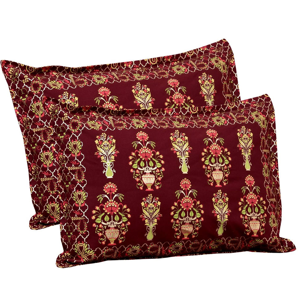Thumbnail: Print Cotton Bed Sheet with 2 Pillow Covers Combo Double King Size (100 x 108)