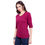 Thumbnail: Cairo T-Shirt 3/4 Sleeves Slub Cotton Jersey Maroon