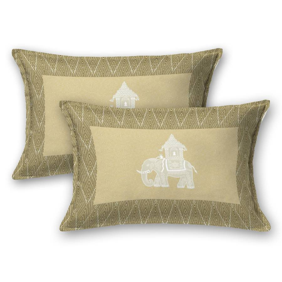 Thumbnail: Print Cotton Bed Sheet with 2 Pillow Covers Combo Double King Size (108 x 108)