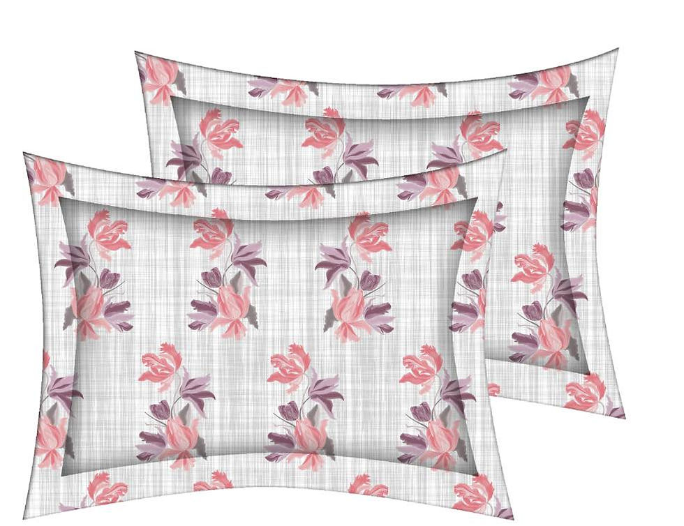 Thumbnail: Cotton Bed Sheet with 2 Pillow Covers Combo