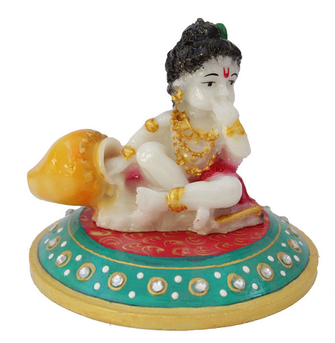 Round Chowki With Lord Krishna Idol Showpiece - Buy at Wholesale Price