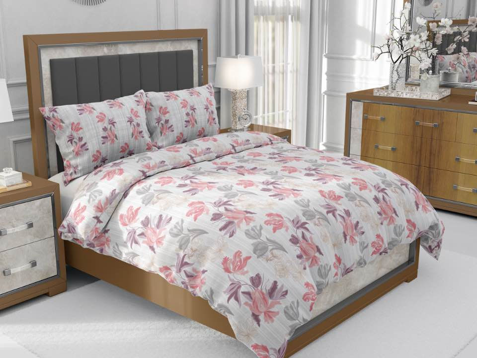 Cotton Bed Sheet with 2 Pillow Covers Combo