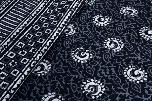 Thumbnail: Daabu Print Premium Cotton Bedsheet with 2 Pillow Covers King Size