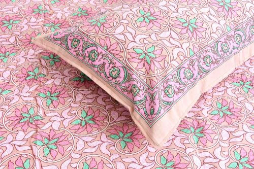 Thumbnail: Premium Cotton Ethnic Bedsheet with 2 Pillow Covers King Size