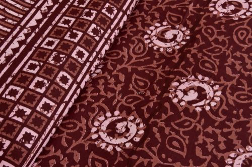 Thumbnail: Daabu Print Premium Cotton Bedsheet with 2 Pillow Covers King Size