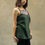 Thumbnail: Embroidered Christina Top Cotton Olive