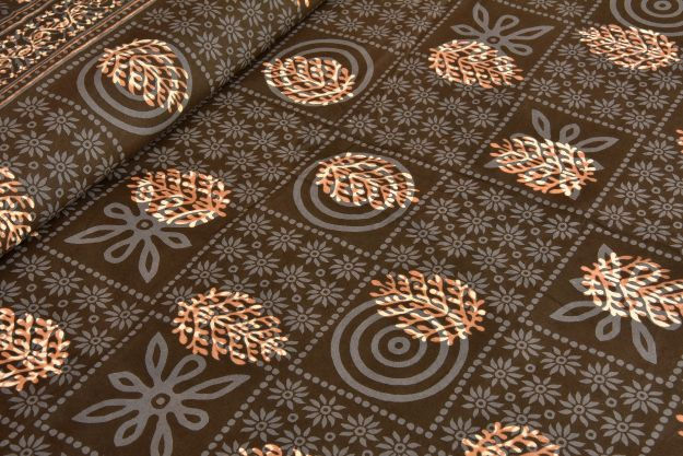 Thumbnail: Daabu Print Premium Cotton Bedsheet with 2 Pillow Covers King Size