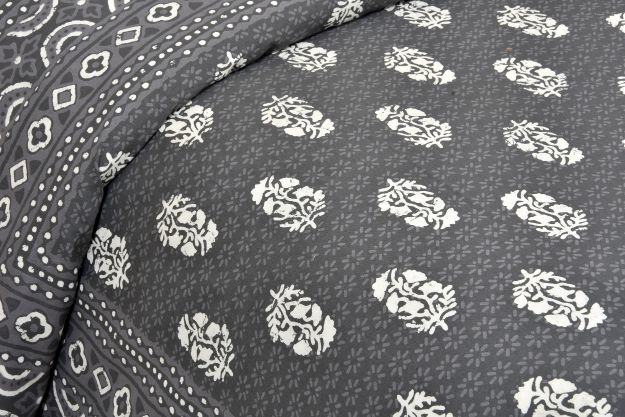 Thumbnail: Daabu Print Premium Cotton Bedsheet with 2 Pillow Covers King Size