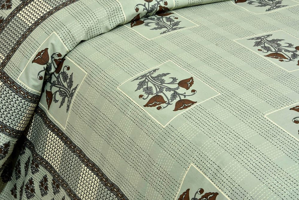 Thumbnail: Print Cotton Bed Sheet with 2 Pillow Covers Combo Double King Size (100 x 108)