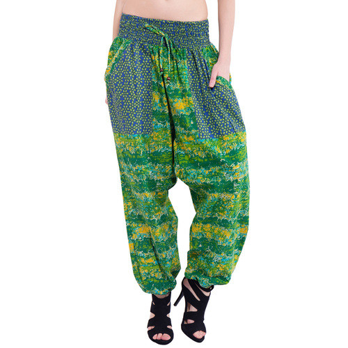 Jini Harem Afghani Pants Cotton Print Green - Buy at Wholesale Price