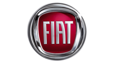 Logo concessionnaires Fiat Auch : emblème rouge et chrome