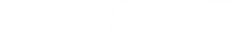 Logo concessions KIA stylisé, blanc sur noir