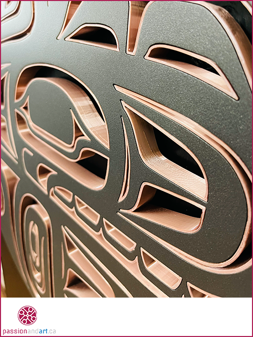 Killer Whale - Dark Grey Metallic & Rose Gold