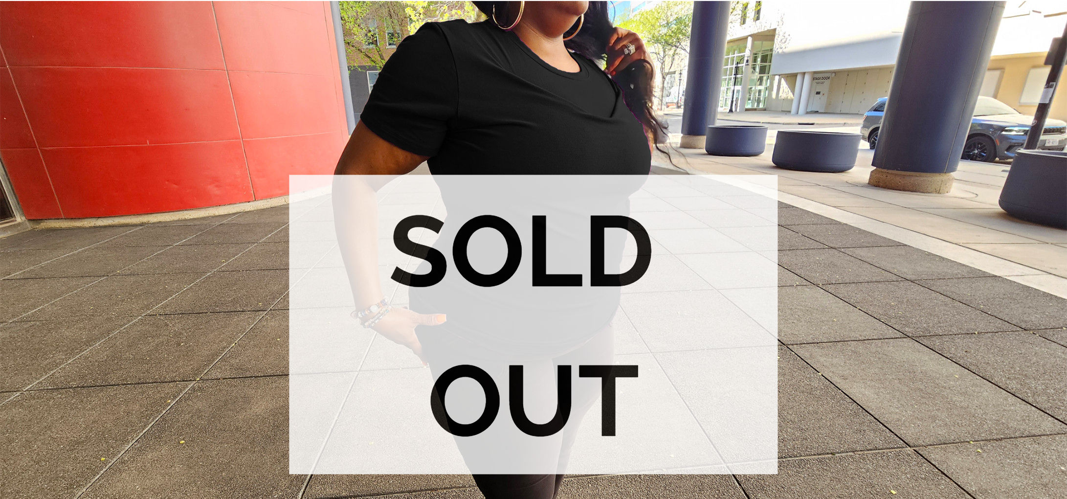 Large Shirt- Black/Large Bra-Black