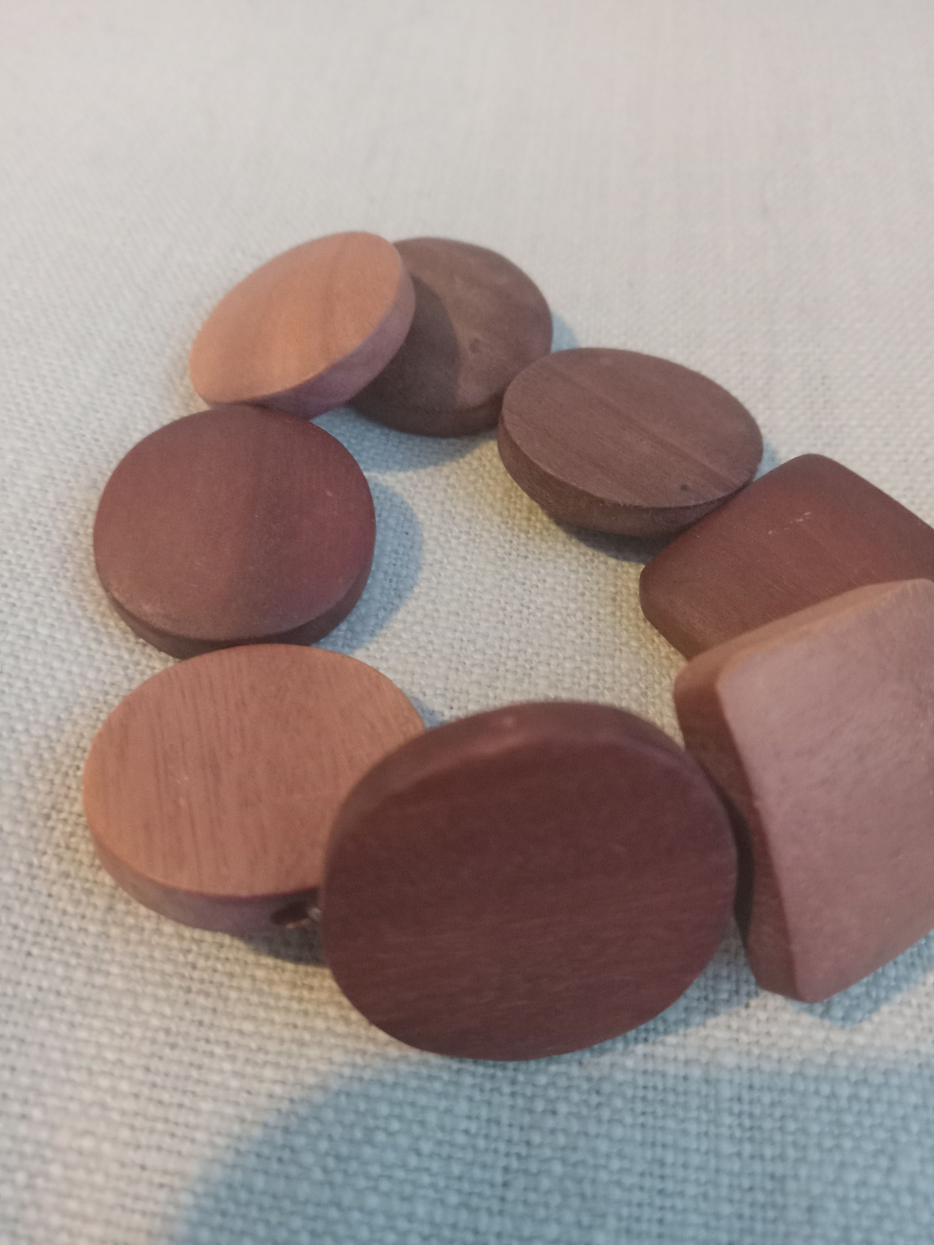 brown square circle elastic bracelet