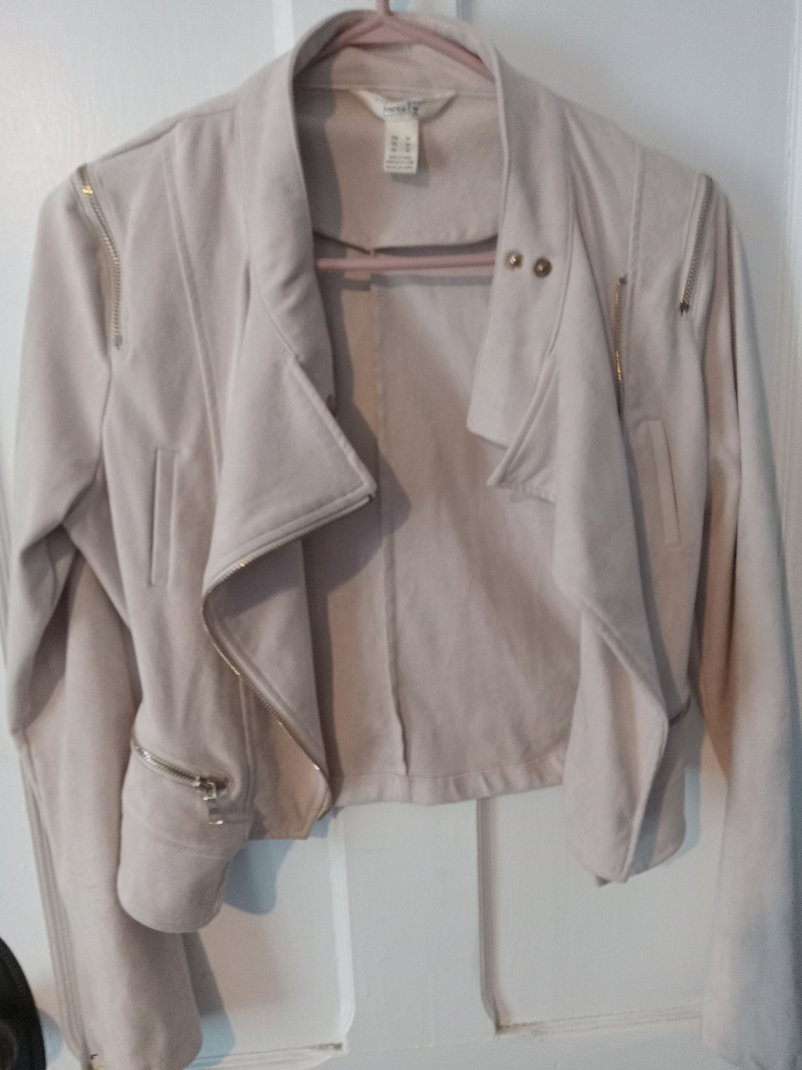 light brown suede coat