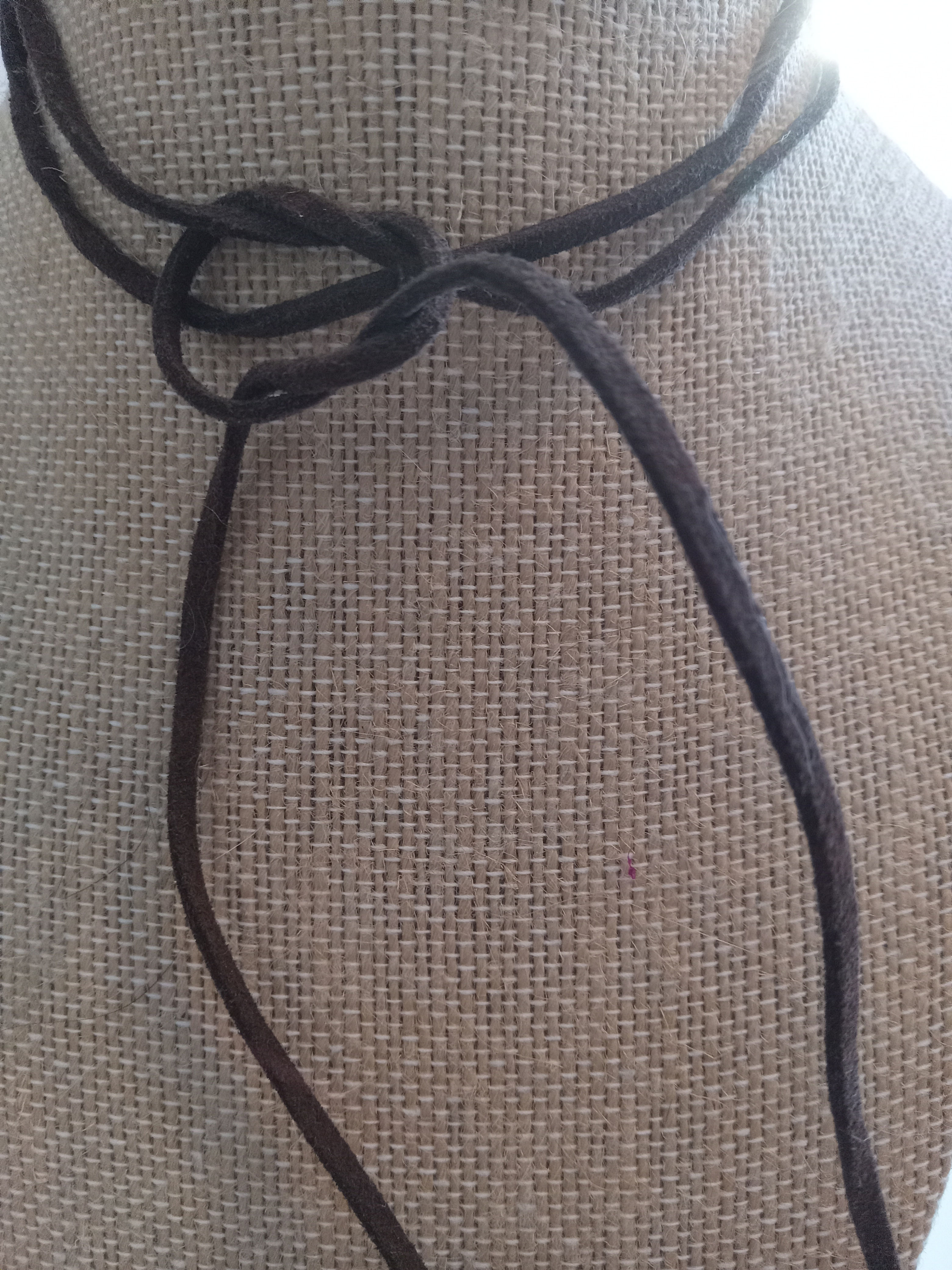 dark brown leather necklace