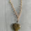 Thumbnail: vintage gold brown heart necklace