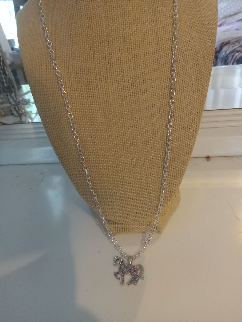 Silver Horse Necklace