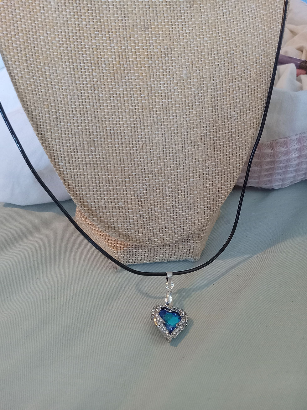 blue birthstone necklace