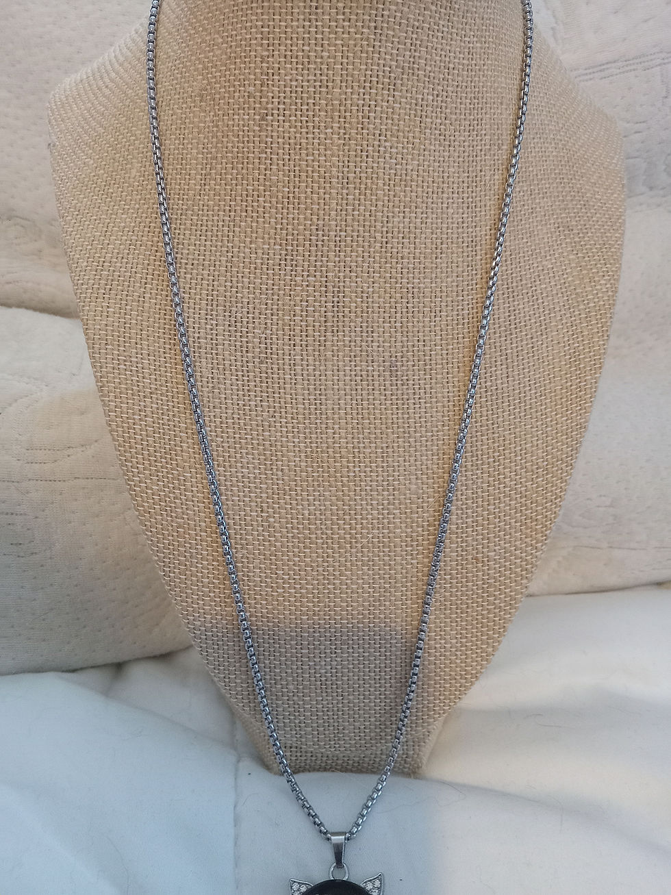 Thumbnail: silver chain for the black cat becklace