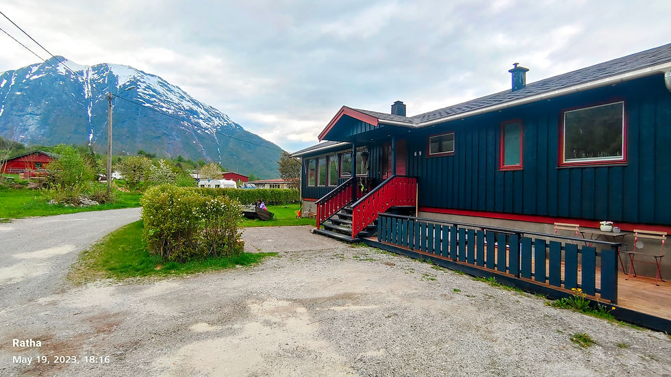 Beautiful, fully furnished basement accommodation in Rauma, airbnb , on a family road trip through Norway