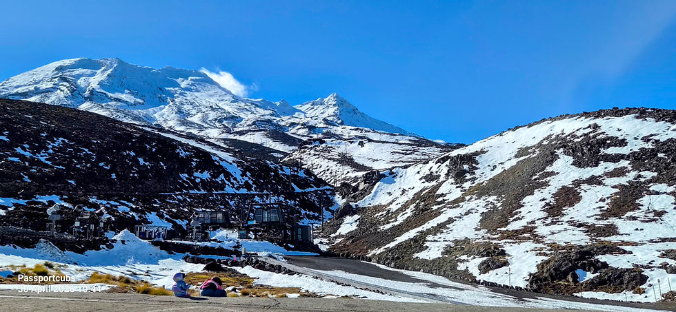 Snow covered Mount Ruapehu — best things to do in North Island New Zealand with kids