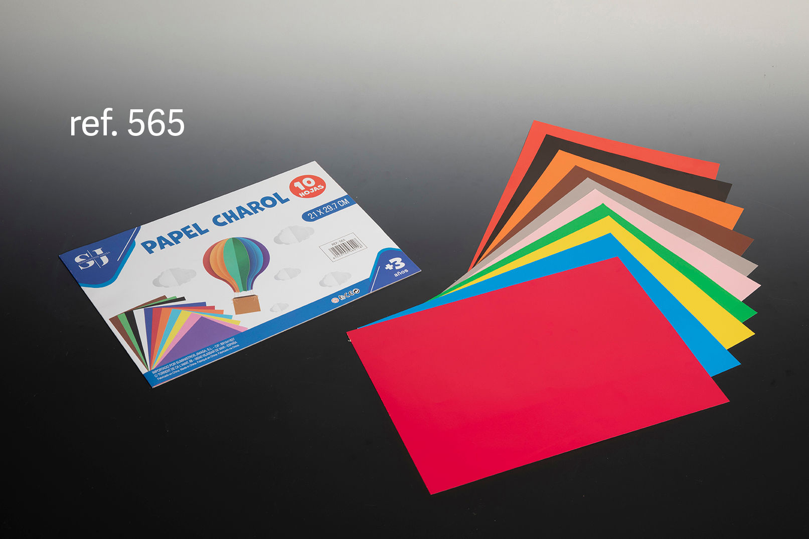 Papel Charol Colores Surtidos (1 Bloc de 10 Hojas)